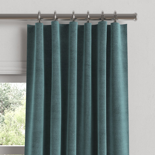 Convertible Drapery in Classic Velvet - Seaside