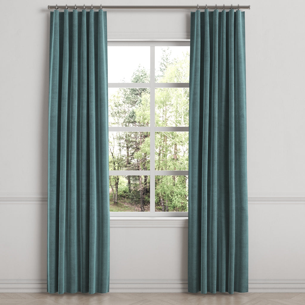 Convertible Drapery in Classic Velvet - Seaside