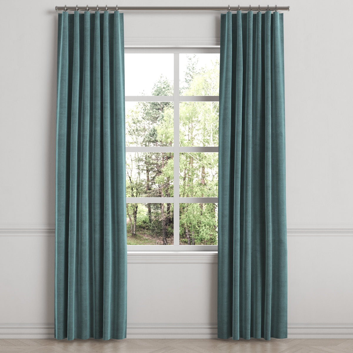 Convertible Drapery in Classic Velvet - Seaside
