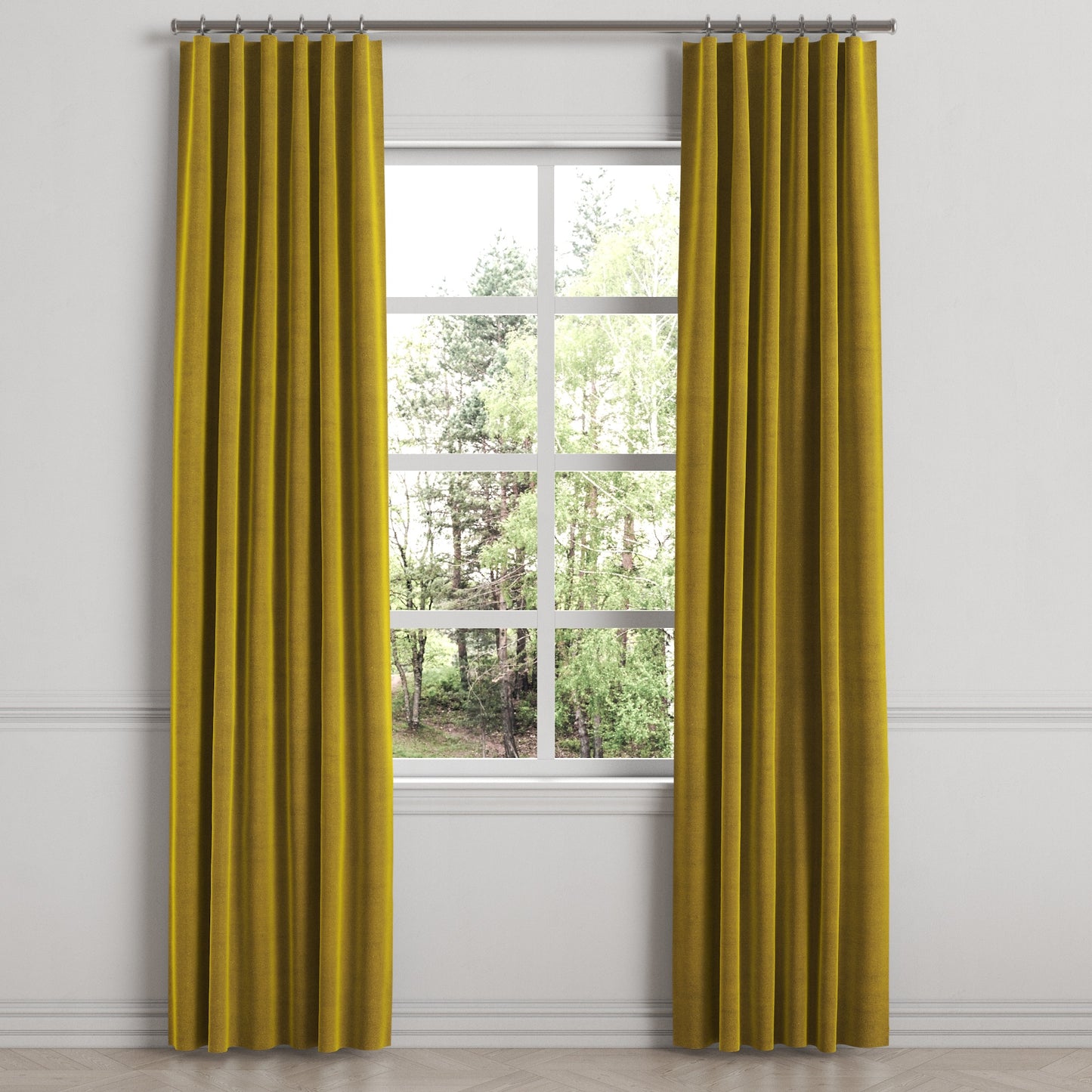 Convertible Drapery in Classic Velvet - Citron