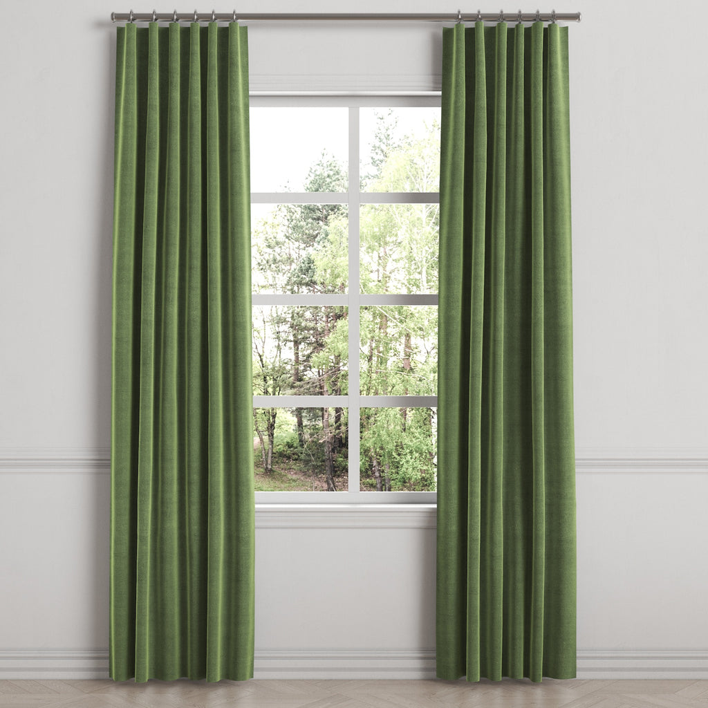 Convertible Drapery in Classic Velvet - Aloe