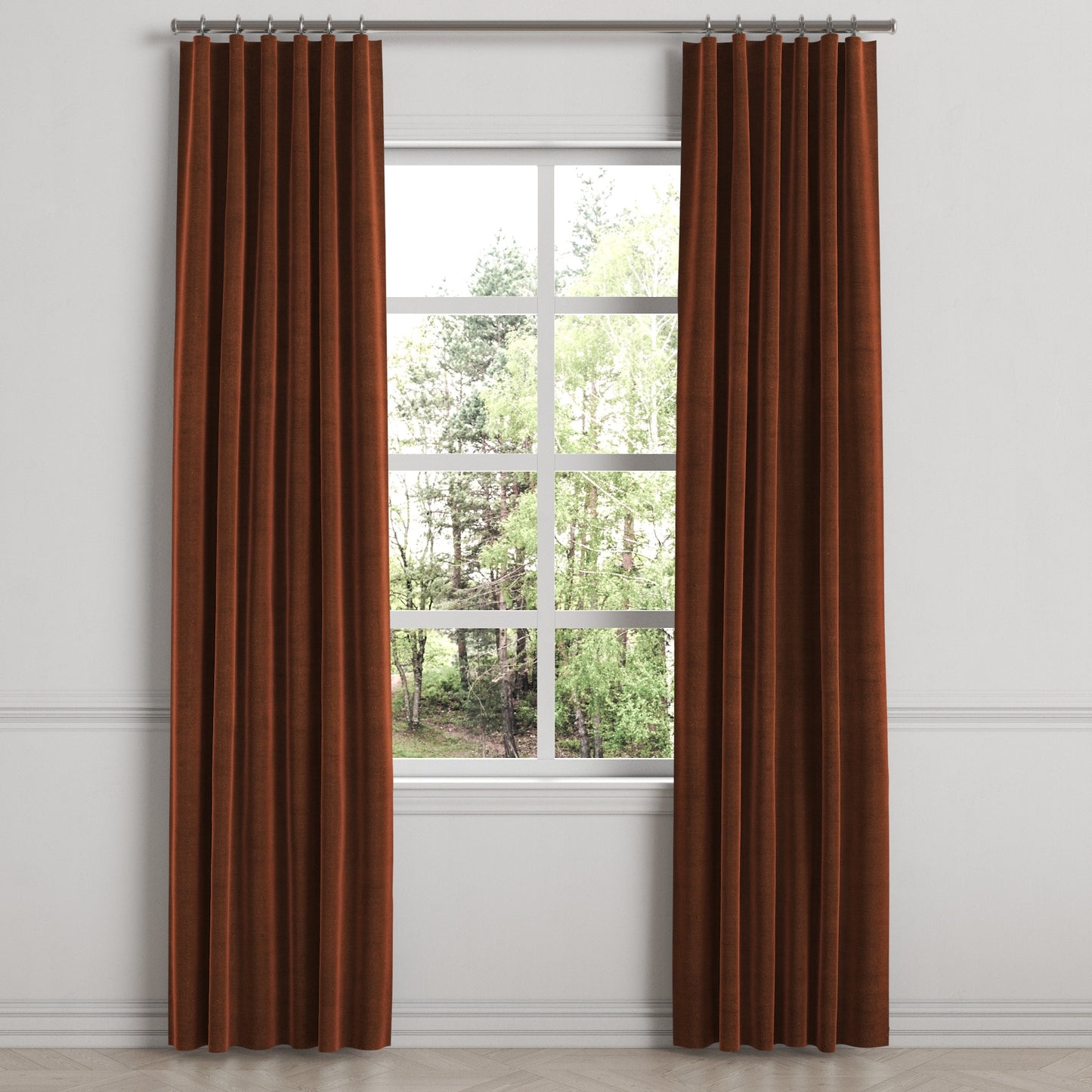 Convertible Drapery in Classic Velvet - Spice