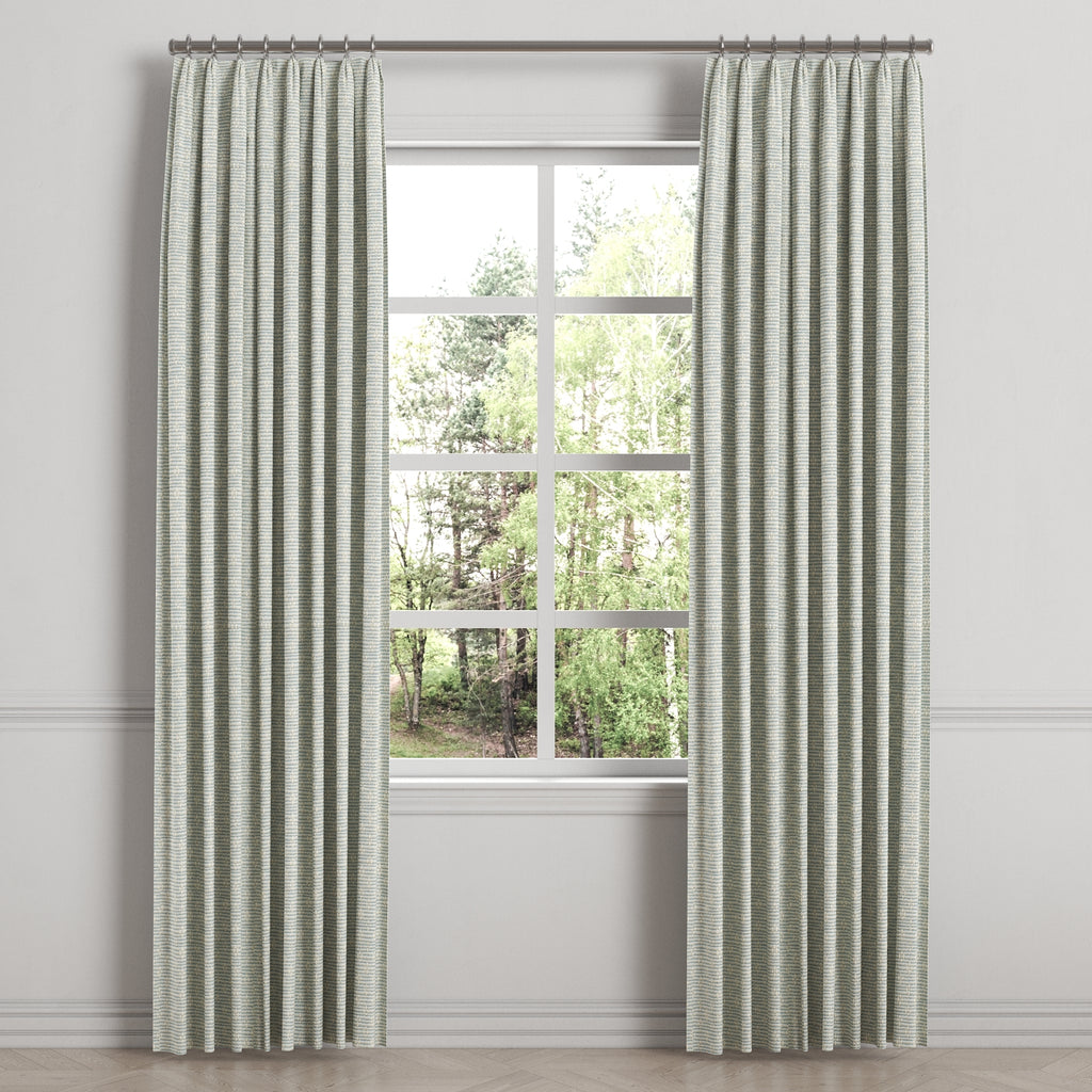 Euro Pleat Drapery in Ditsy - Fresh Blue