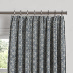 Euro Pleat Drapery in Ditsy - Indigo