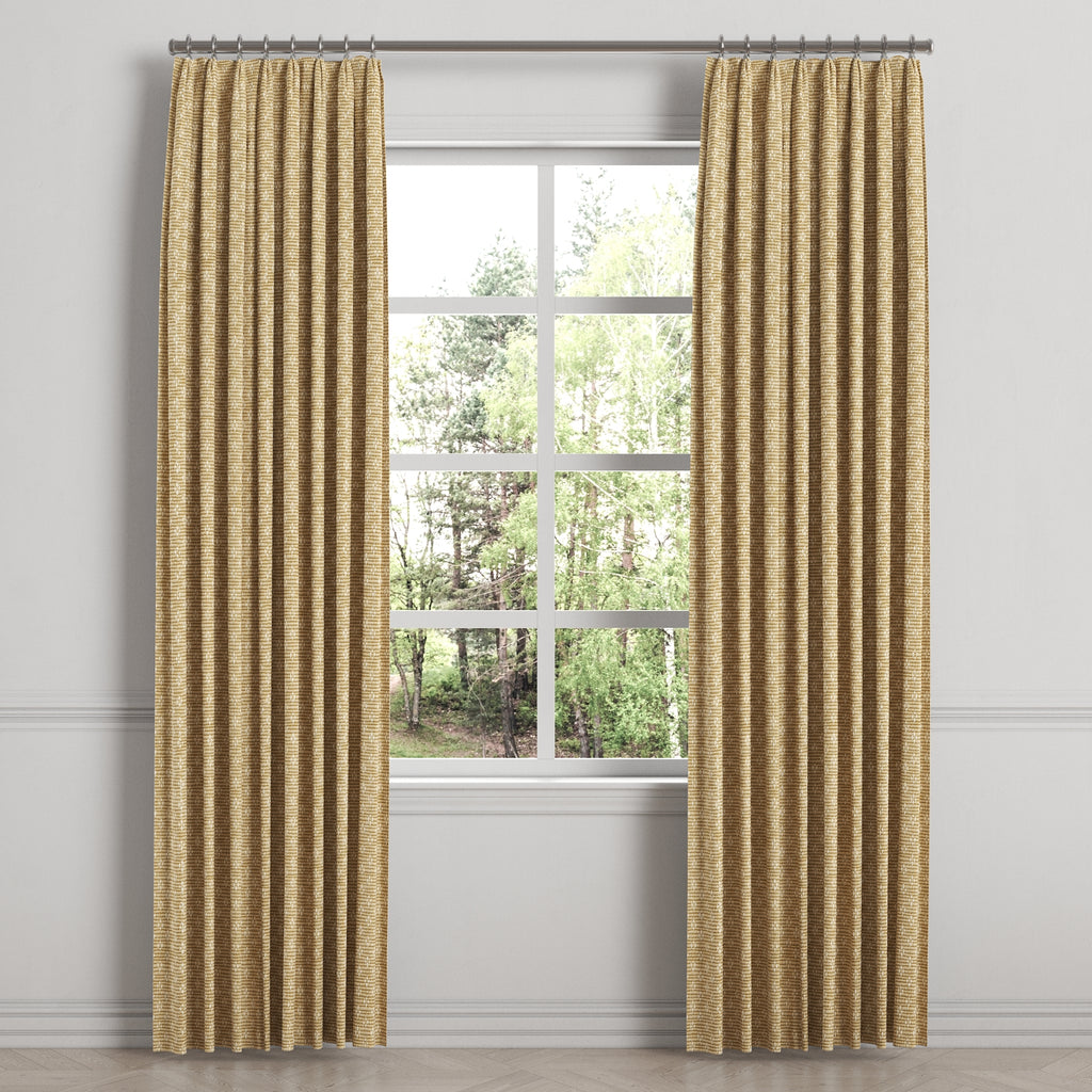 Euro Pleat Drapery in Ditsy - Saddle