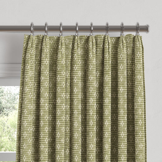 Euro Pleat Drapery in Ditsy - Seaweed