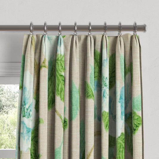 Euro Pleat Drapery in Grandma's Floral - Pink