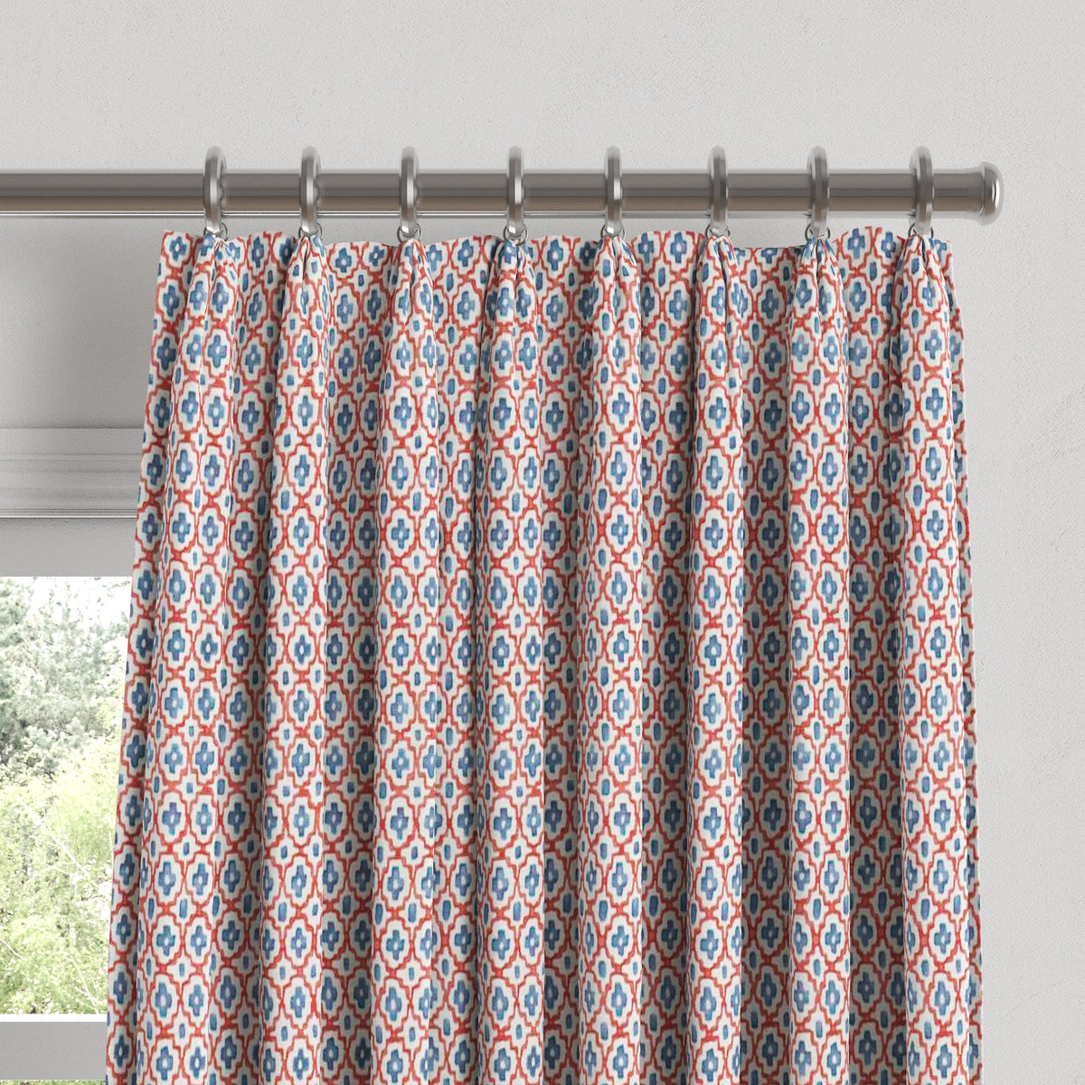 Euro Pleat Drapery in Positive Print - Americana