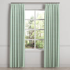 Euro Pleat Drapery in Positive Print - Emerald