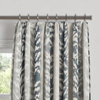 Euro Pleat Drapery in Tiger - Blue