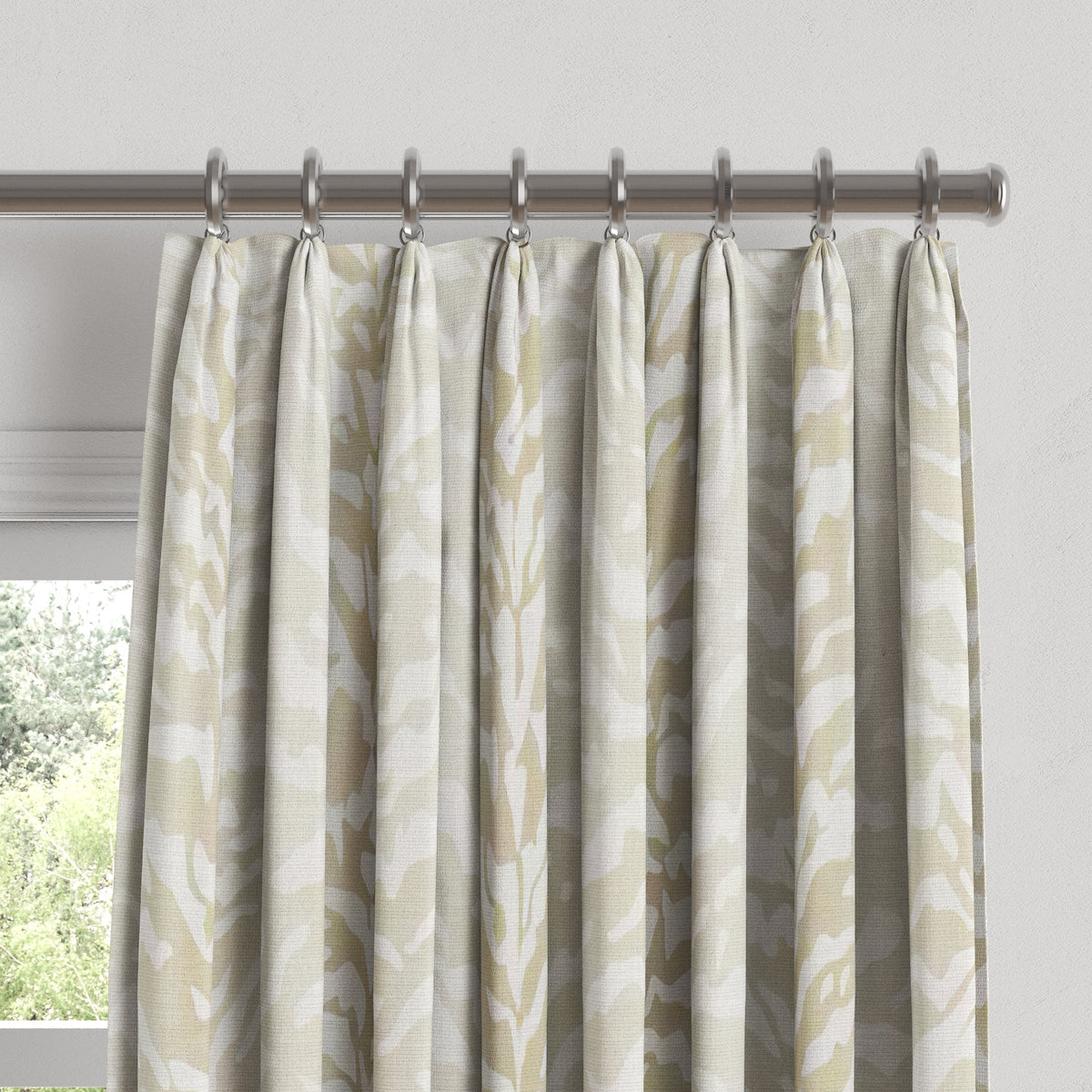 Euro Pleat Drapery in Tiger - Linen