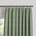 Euro Pleat Drapery in Gingham - Fir