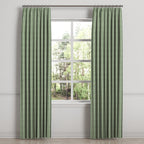 Euro Pleat Drapery in Gingham - Fir