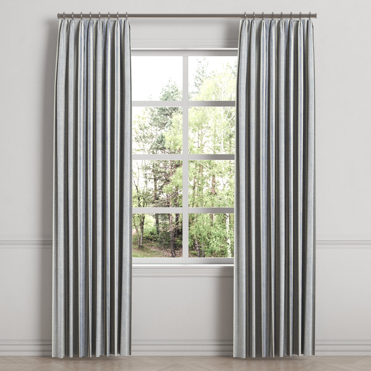 Euro Pleat Drapery in All Lined Up - Lake