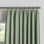 Euro Pleat Drapery in Classic Linen - Olive
