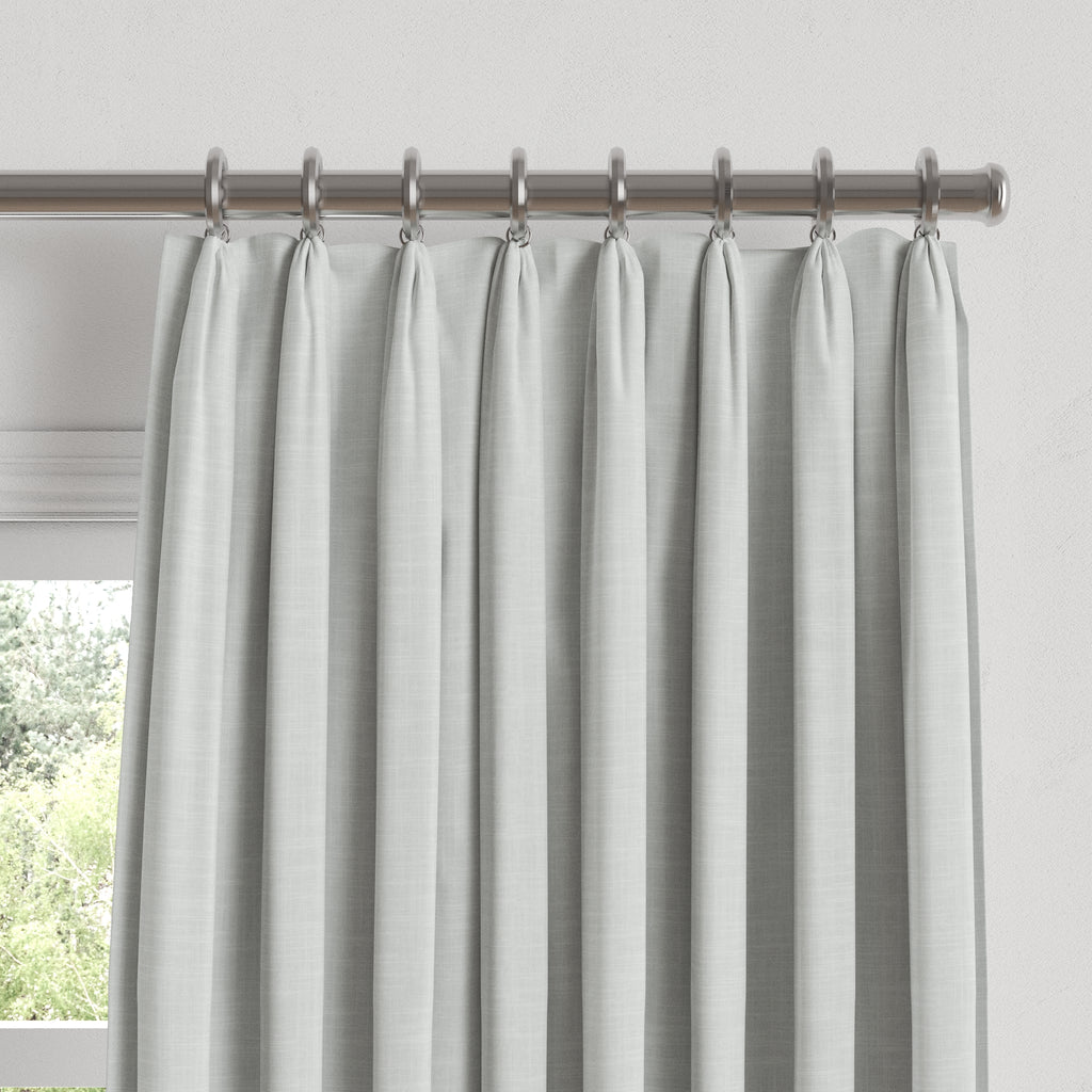 Euro Pleat Drapery in Classic Linen - Oyster