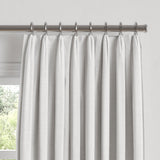 Euro Pleat Drapery in Lush Linen - Optic White