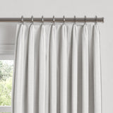 Euro Pleat Drapery in Lush Linen - White