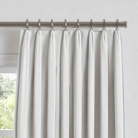 Euro Pleat Drapery in Classic Linen - Stone