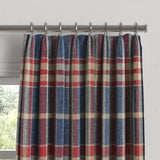 Euro Pleat Drapery in Tartan - Flannel