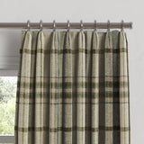 Euro Pleat Drapery in Tartan - Cappuccino