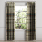 Euro Pleat Drapery in Tartan - Cappuccino