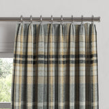 Euro Pleat Drapery in Tartan - Thunder