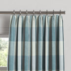 Euro Pleat Drapery in Foxy Plaid - Harbor