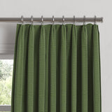 Euro Pleat Drapery in Slubby Linen - Clover