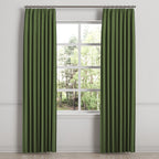 Euro Pleat Drapery in Slubby Linen - Clover
