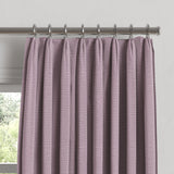 Euro Pleat Drapery in Slubby Linen - Plum