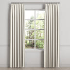 Euro Pleat Drapery in Slubby Linen - White