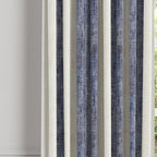 Euro Pleat Drapery in French Laundry Stripe - Navy