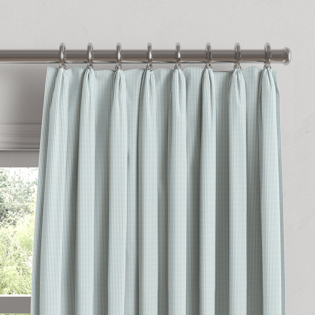 Euro Pleat Drapery in Baldwin - Baby Blue