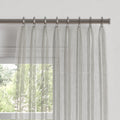 Euro Pleat Drapery in Linen Sheer - Cinder