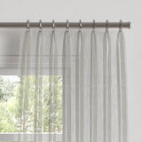 Euro Pleat Drapery in Linen Sheer - Cinder