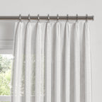 Euro Pleat Drapery in Linen Sheer - White