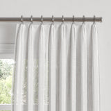 Euro Pleat Drapery in Linen Sheer - White