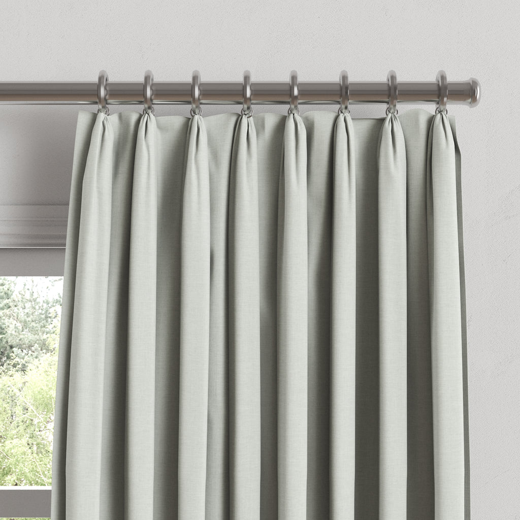 Euro Pleat Drapery in Lush Linen - Fog