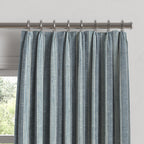 Euro Pleat Drapery in Nautical Stripes - Surfs Up