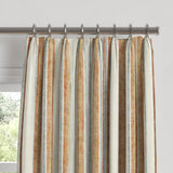 Euro Pleat Drapery in French Laundry Stripe - Apricot
