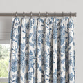 Euro Pleat Drapery in Toile - Blue Skies