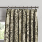 Euro Pleat Drapery in Country Toile - Onyx