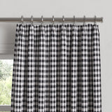 Euro Pleat Drapery in Gingham - Black