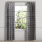 Euro Pleat Drapery in Gingham - Black