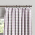 Euro Pleat Drapery in Gingham - Lilac