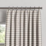 Euro Pleat Drapery in Gingham - Hay