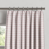 Euro Pleat Drapery in Gingham - Light Pink