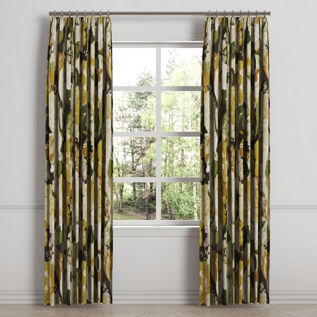 Euro Pleat Drapery in Garden Tea Time - Moonglow