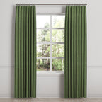 Euro Pleat Drapery in Classic Velvet - Aloe